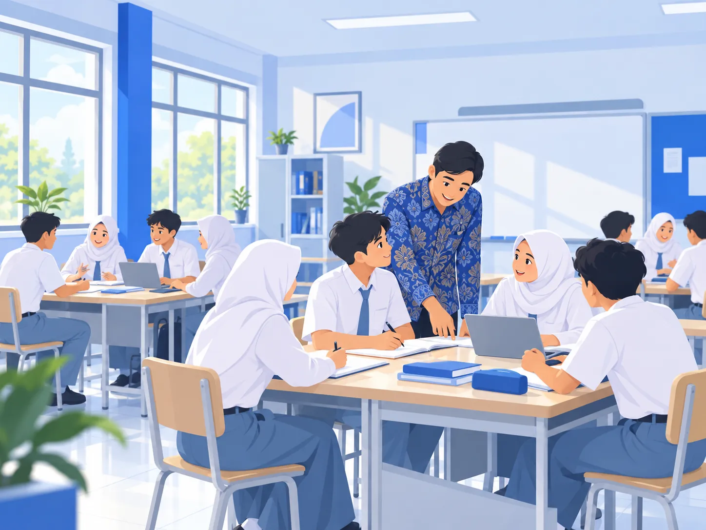 Suasana pembelajaran di kelas SMKN 2 Magetan yang tercatat di e-JOLA